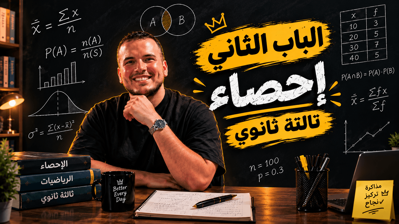 غلاف الباب الثاني احصاء تالتة ثانوي